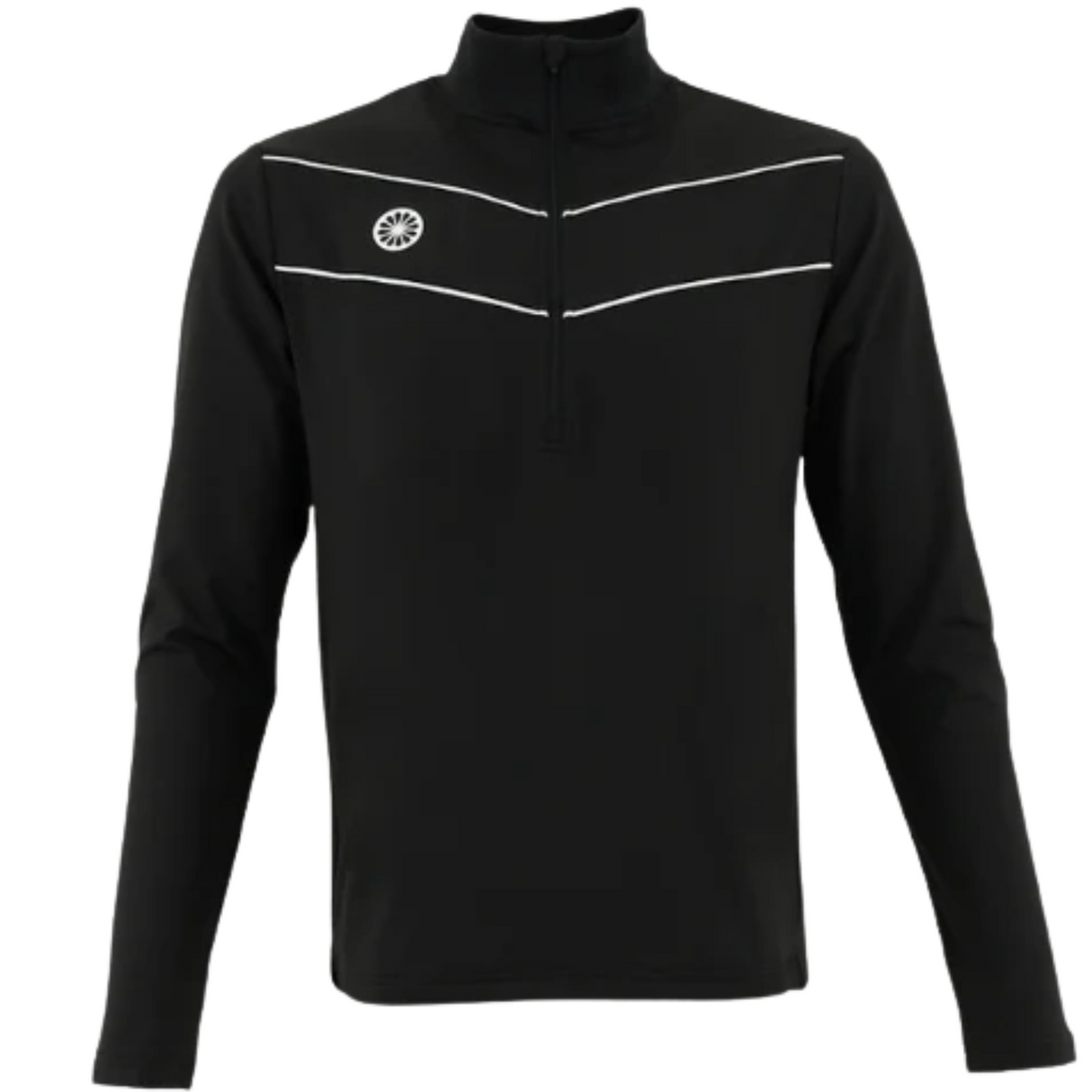The Indian Maharadja Baroda Chevron Half Zip Sweater Black