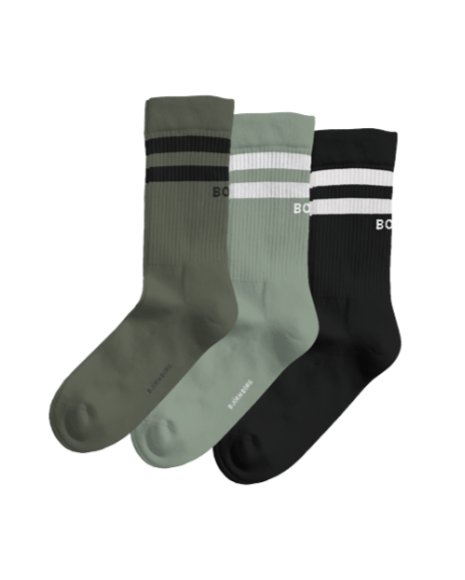 Björn Borg Core Crew Sock Black/Green (3 Pack)