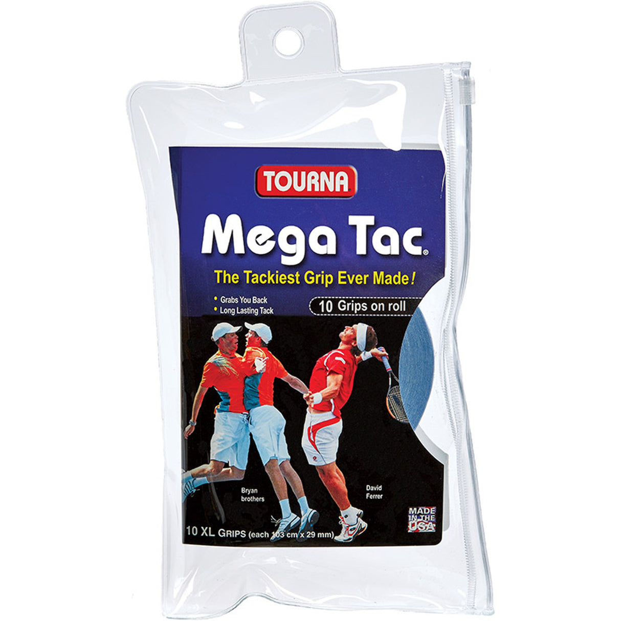 Tourna Overgrips Mega Tac Blau (10 Stück)