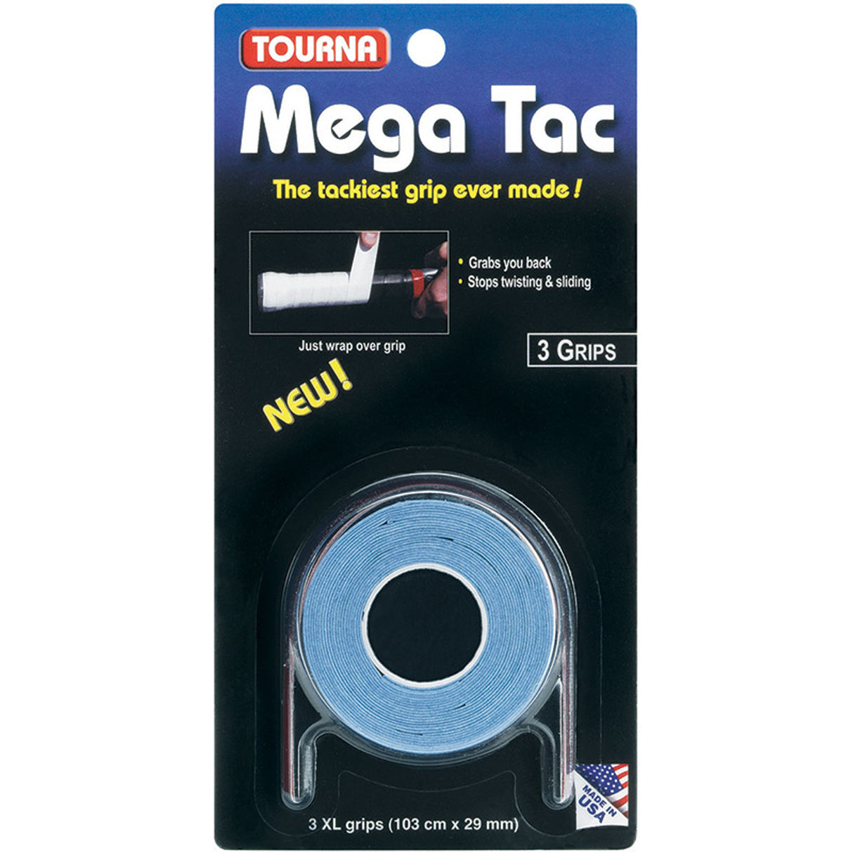 Tourna Overgrips Mega Tac Blau (3 Stück)