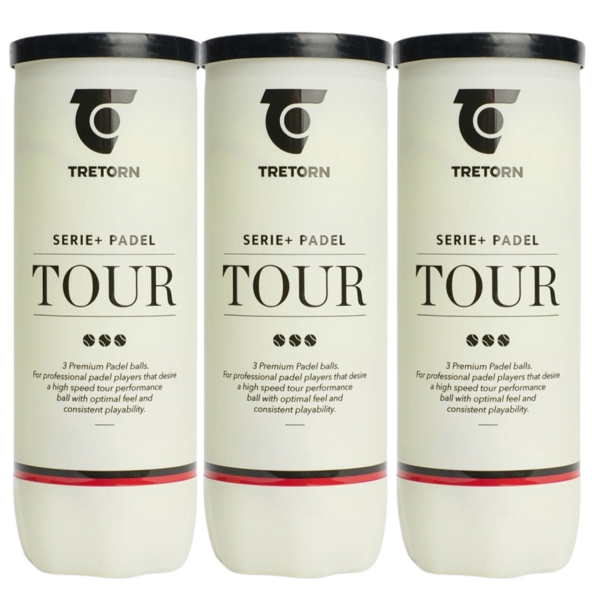 Tretorn Series Tour Padel Bälle 3 Röhren